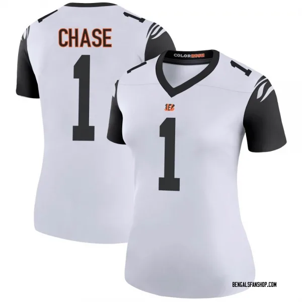 Ja'Marr Chase Cincinnati Bengals Youth Legend White Color Rush T-Shirt